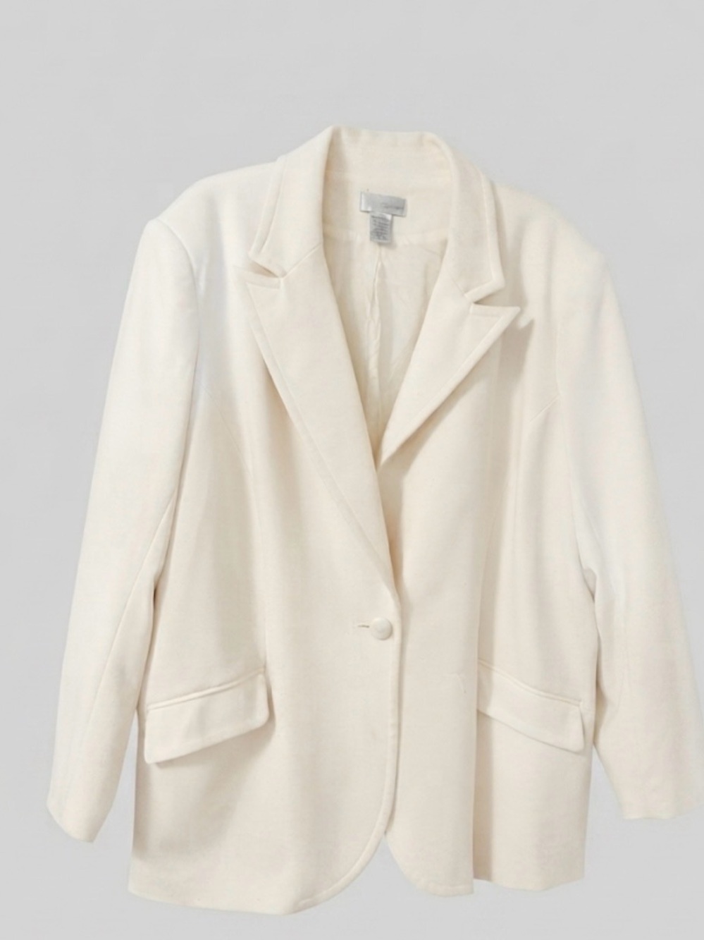 Rare Vintage Spiegel Single-Button Blazer in Cream (Size 24W)